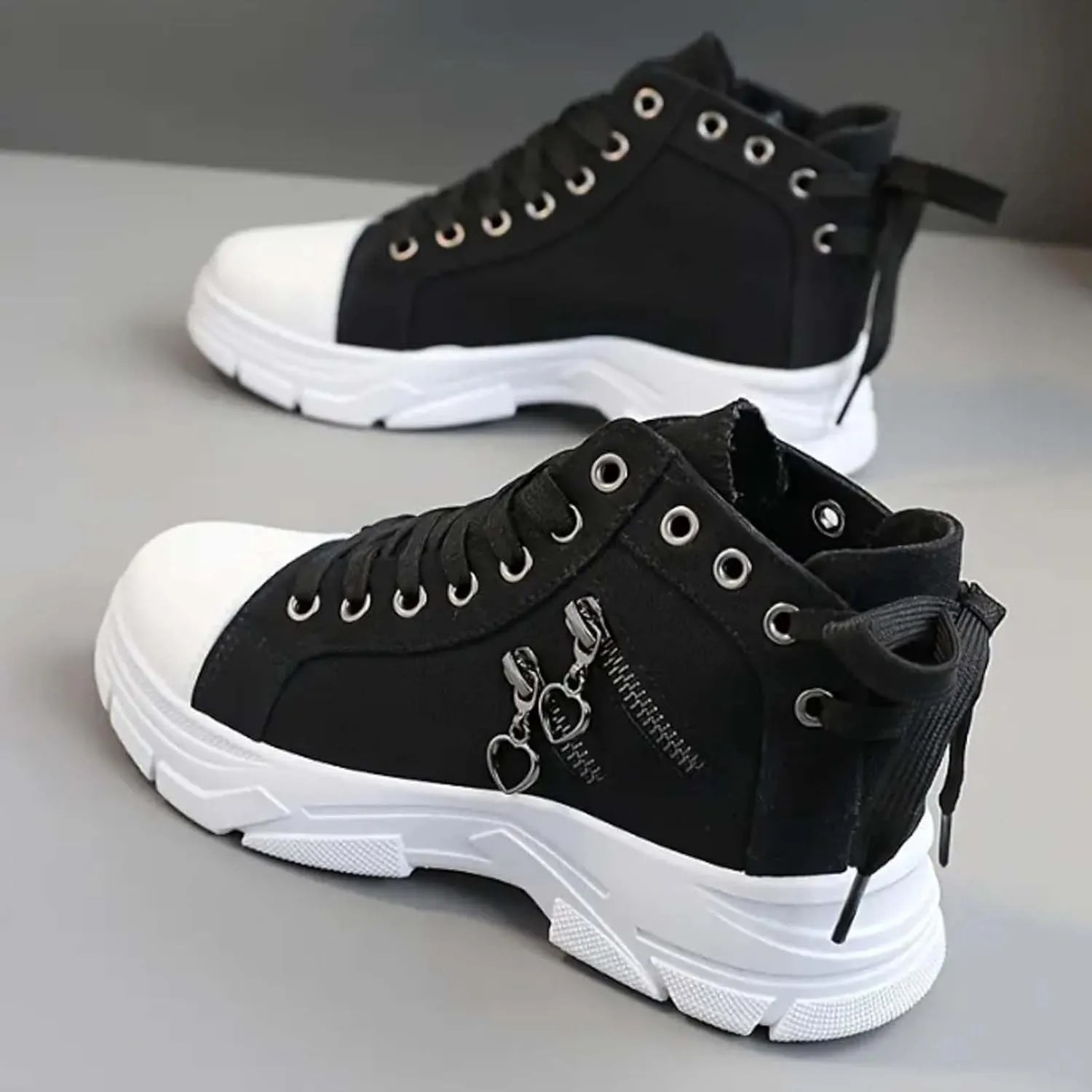 Women's Walking Shoes Fashionable Thick Sole Heightening Casual Shoes Non Slip Gym Workout Shoes Sneakers