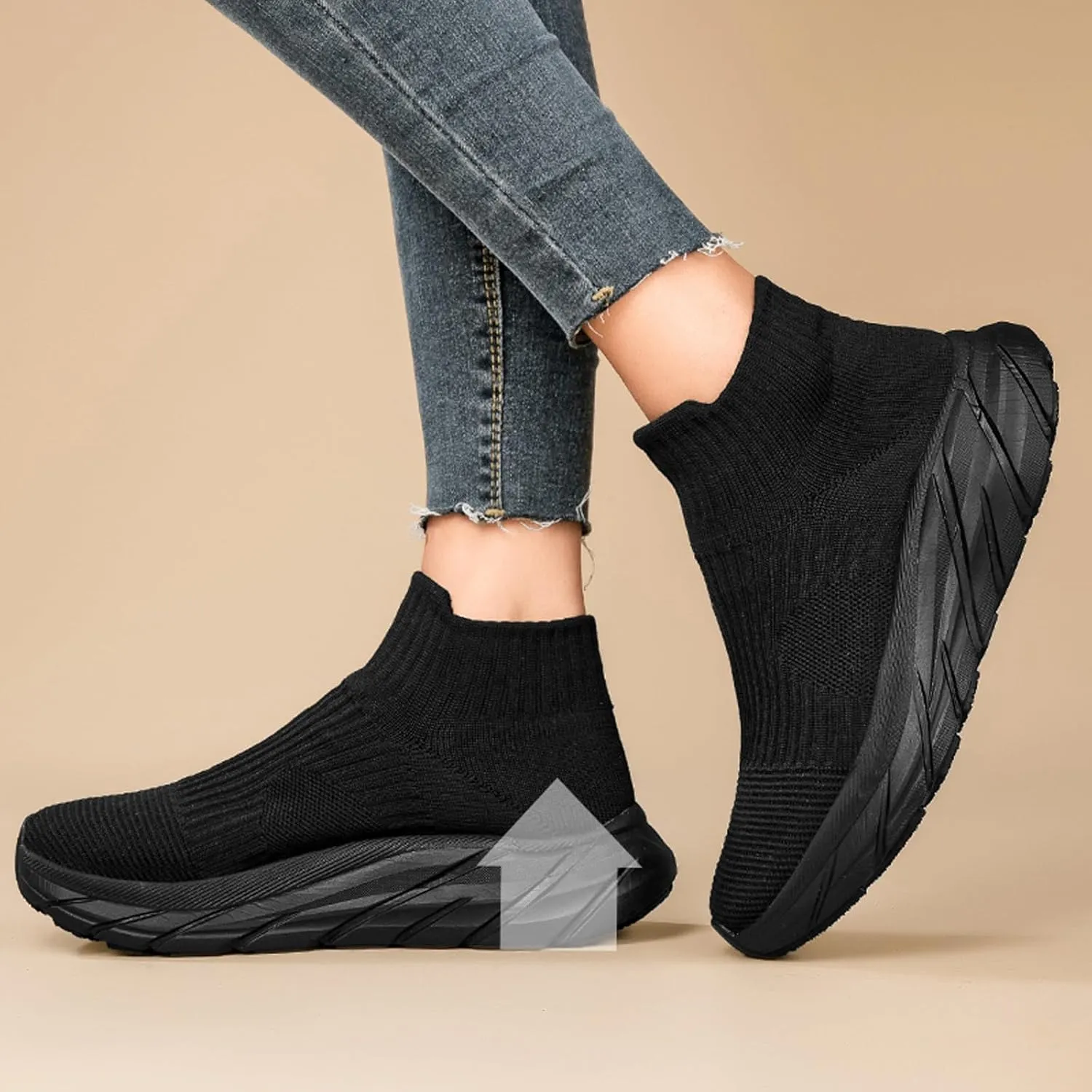 Womens Walking Shoes Mens Breathable Knit Slip On Sneakers Fur Lined Lining Winter Shoes for Women Work Gym Trainers Stylish Shoes