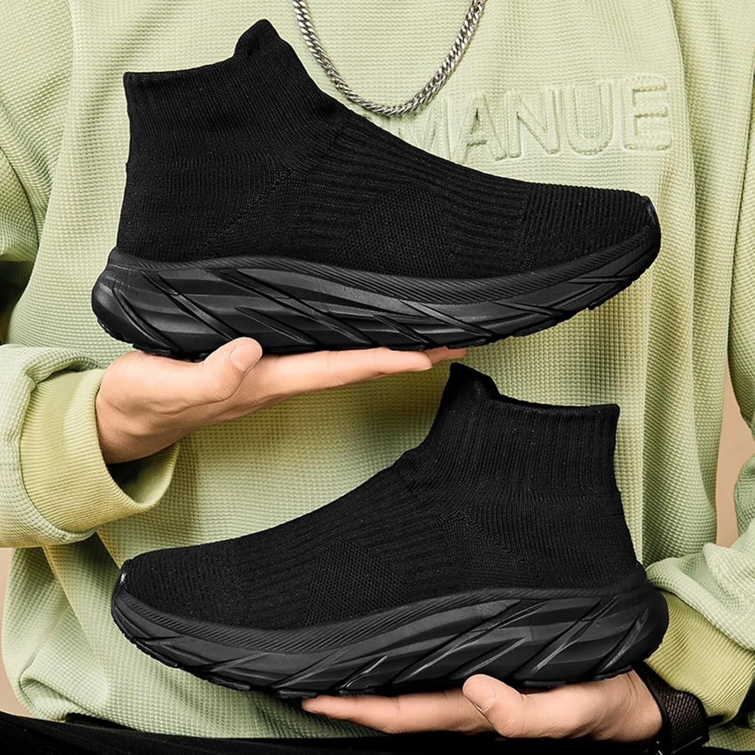 Womens Walking Shoes Mens Breathable Knit Slip On Sneakers Fur Lined Lining Winter Shoes for Women Work Gym Trainers Stylish Shoes