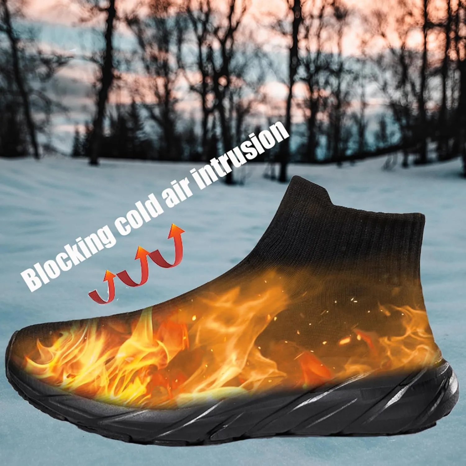 Womens Walking Shoes Mens Breathable Knit Slip On Sneakers Fur Lined Lining Winter Shoes for Women Work Gym Trainers Stylish Shoes