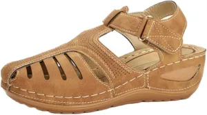 Women's Wedge Sandals Summer Closed Toe Comfortable Ankle Strap Sandals for Women Platform Dressy Wedge Casual Bohemia Gladiator Hollow Out Orthopedic Shoes Vintage Casual Comfortable Sandal