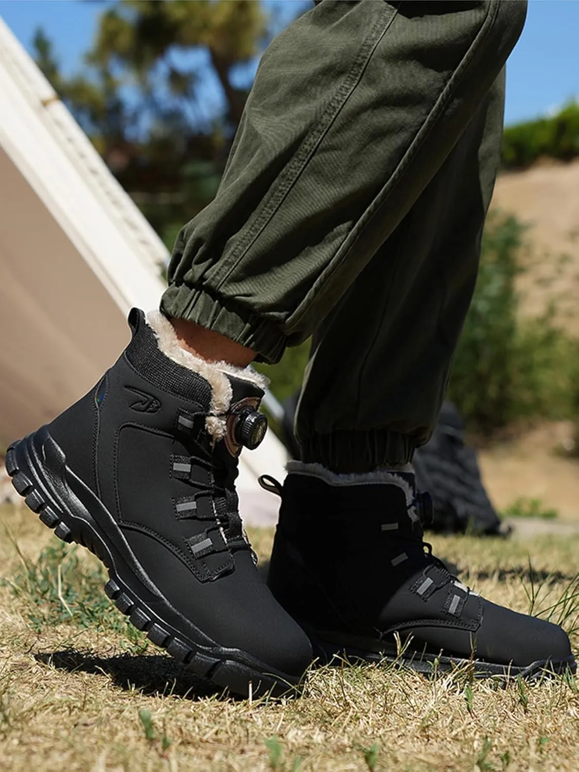 work boots for mensteel toe boots for womenConstruction Site Winter Warm Protective BootsAnti-smash Anti-puncture Work Boots